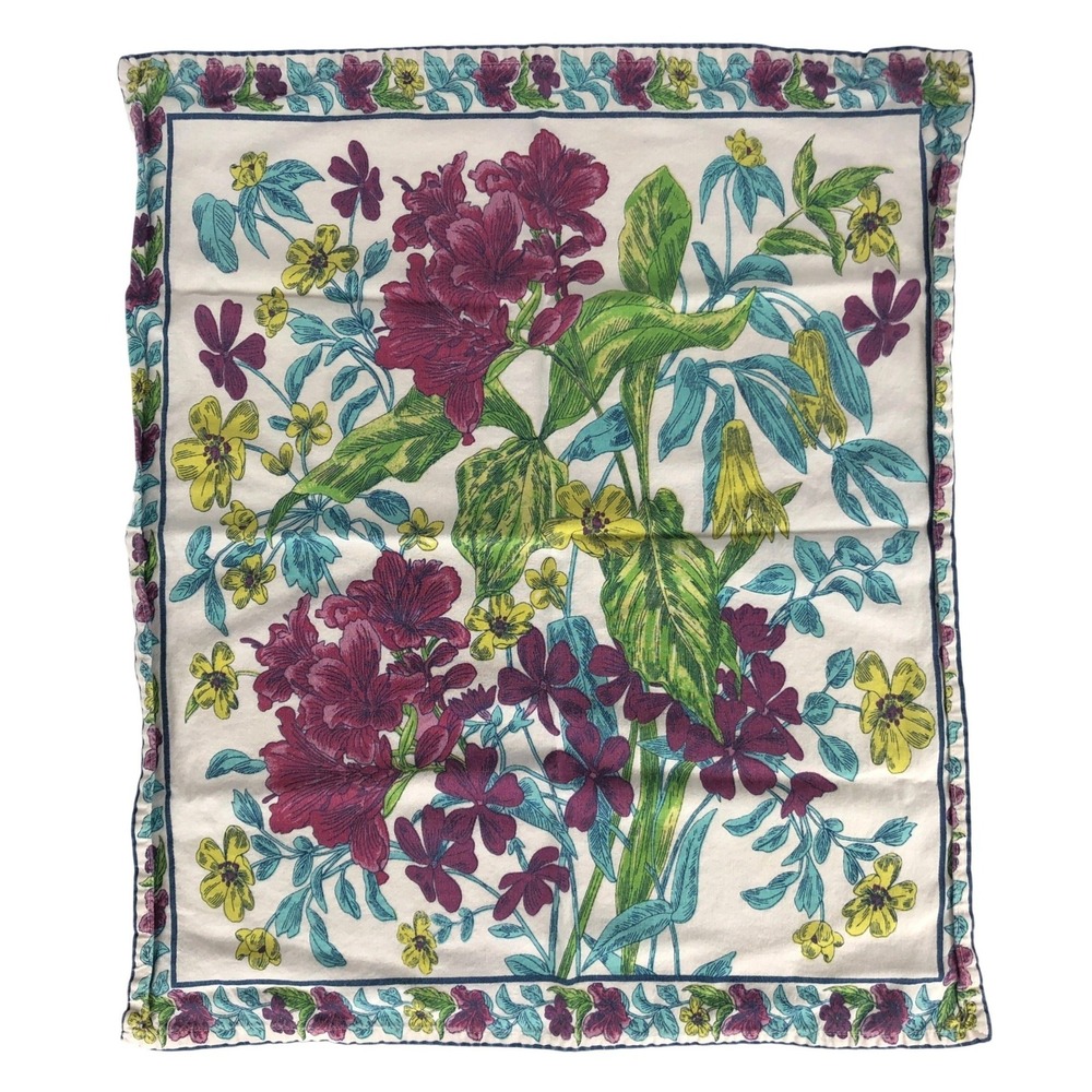 APRIL CORNELL Cotton Floral Cloth Napkins Set of 8 Botanical Print 18x16 Cottage
